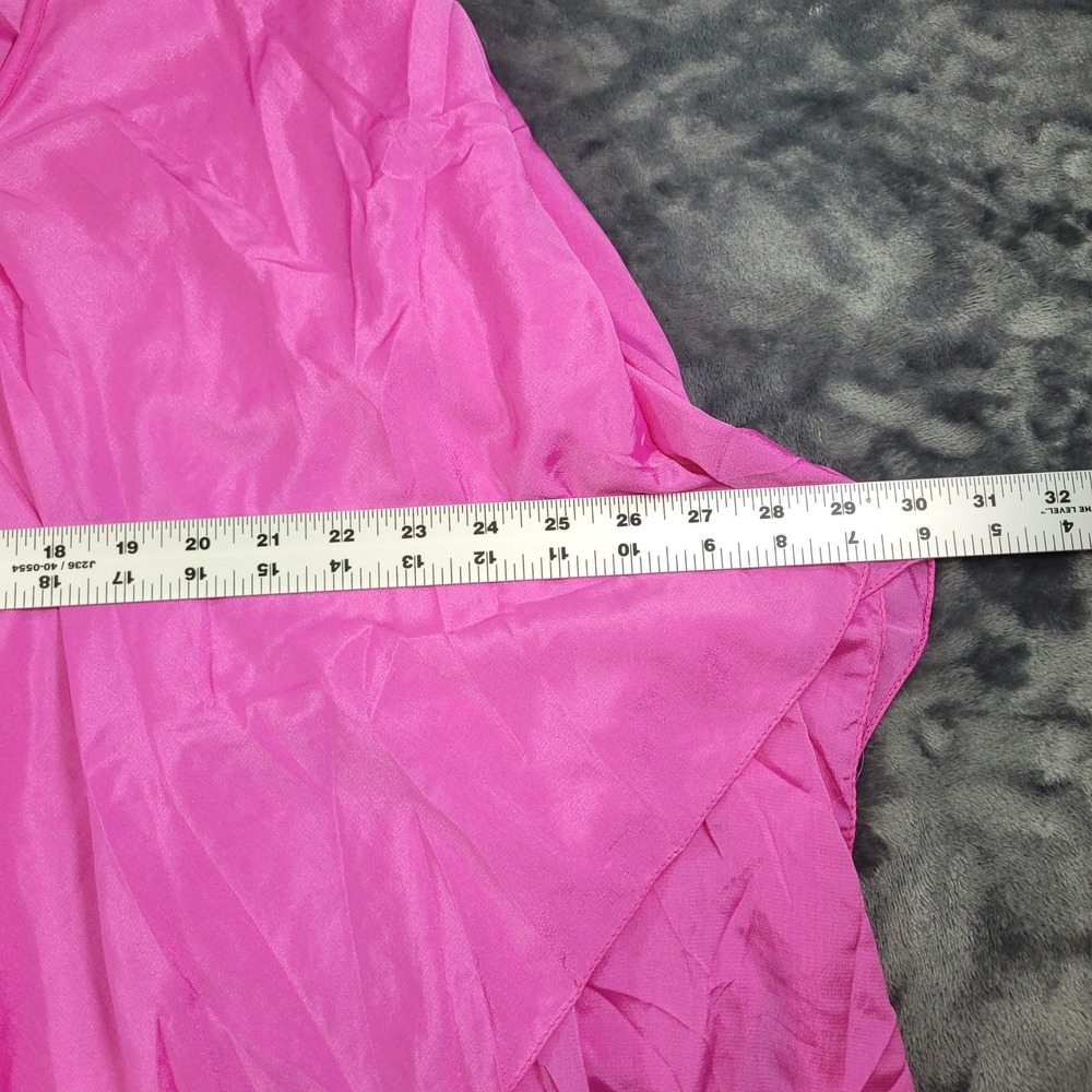 Braja Pink Viscose Poncho Top Tiered Handkerchief Hem One Size New With Tags - Picture 5 of 6